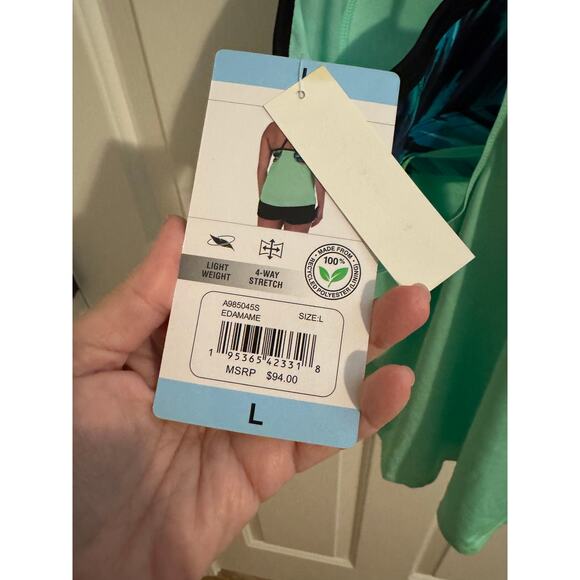 ZeroXposure New 2pc Solid Scuba Tankini Shorts Swim Set Edamame Green Size L - Picture 3 of 11